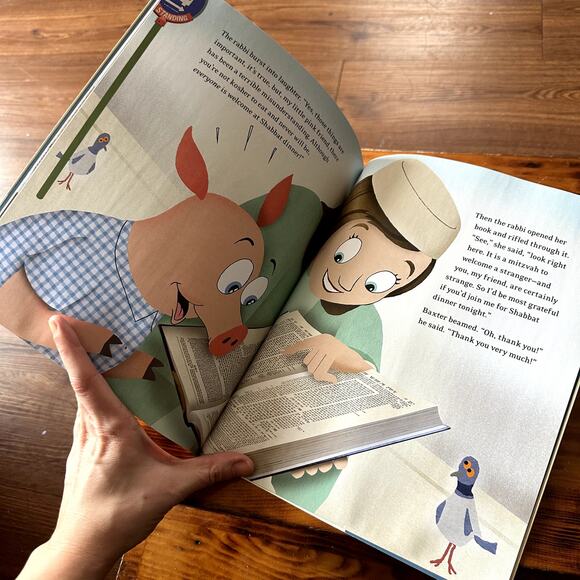 PJ Library Baxter The Pig Who Wanted To Be Kosher Jewish Paperback Book - Picture 7 of 10